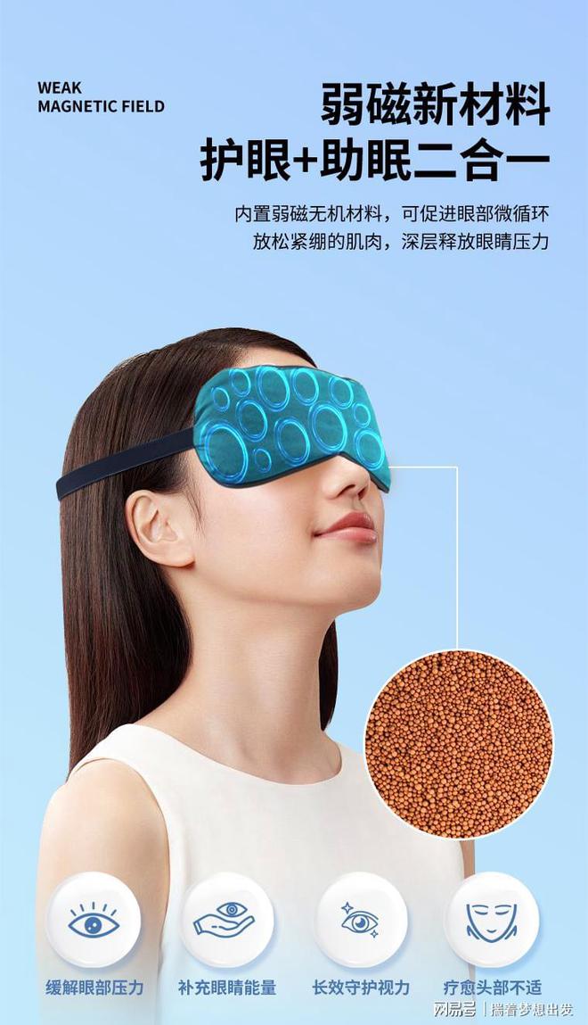 赋能高质量深睡眠睡眠浅的都试试！凯发K8真承堂护眼罩无死角遮光(图2)